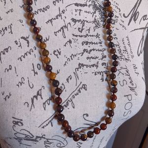 Gorgeous Stone Bead Necklace NWOT 29" Handmade